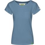 Blaue Melierte Derbe Hamburg Bio Nachhaltige T-Shirts für Damen Größe L 