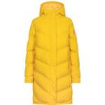 Gelbe Gesteppte Wasserdichte Derbe Hamburg Nachhaltige Damensteppmäntel & Damenpuffercoats aus Polyester Größe M 