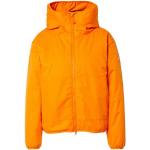 Reduzierte Orange Unifarbene Derbe Hamburg Maxi Nachhaltige Langjacken mit Reißverschluss aus Baumwolle für Damen Größe L für den für den Winter 