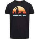 Schwarze Langärmelige Derbe Hamburg Feierabend Nachhaltige T-Shirts aus Baumwolle für Herren Größe S 