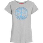 Derbe T-Shirt JF Barbe Mono GOTS Women grey melange/briliant blue - Größe XL