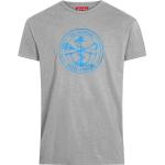 Blaue Melierte Maritime Derbe Hamburg Bio Nachhaltige T-Shirts für Damen Größe M 
