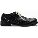Schwarze Business Ernesto Dolani Derby Schuhe aus Leder für Damen Größe 39 
