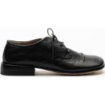 Schwarze Business IXOS Ramones Derby Schuhe aus Leder rutschfest für Damen Größe 39 mit Absatzhöhe bis 3cm 