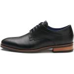 Schwarze Business Digel Derby Schuhe mit Schnürsenkel für Herren Größe 42 