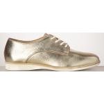 Goldene Business Rollie Derby Schuhe aus Leder atmungsaktiv für Damen 