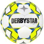 "Derbystar Fußball Futsal Stratos Light v23 weiss/gelb/blau Gr.4 10er Ballpaket inkl. Ballnetz "