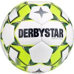 "Derbystar Fußball Futsal Stratos TT v23 Gr 4 weiß/gelb/blau 10er Ballpaket inkl. Ballnetz "
