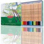 DERWENT Academy Watercolour Pencils Tin in einer Blechdose, sechseckig, 24 Farben