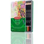 DERWENT Academy Colour Pencil Tin in Blechdose, rund, 12 Farben
