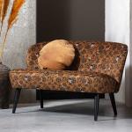 Braune Retro Basilicana Zweisitzer-Sofas mit Tiermotiv aus Samt Breite 100-150cm, Höhe 50-100cm, Tiefe 50-100cm 2 Personen 