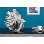 Silberne Maritime 36 cm Riess Ambiente Tierfiguren mit Tiermotiv aus Kunststein 