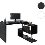 Design Eckschreibtisch HWC-A68, Bürotisch Schreibtisch, hochglanz drehbar 120x60cm ' schwarz