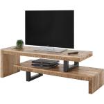 Braune Industrial TV-Lowboards & Fernsehtische lackiert aus Massivholz Breite 100-150cm, Höhe 0-50cm, Tiefe 0-50cm 