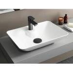 Reduzierte Weiße Moderne Rechteckige Handwaschbecken & Gäste-WC-Waschtische aus Stein 