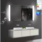 Design LED Badezimmer Wand hängend Bad spiegel Kipp schalter Bluetooth 140 x 80