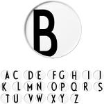Weiße Skandinavische Design Letters Runde Kuchenteller 20 cm aus Porzellan 