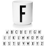 Reduzierte Weiße Design Letters Kaffeetassen 250 ml aus Porzellan mikrowellengeeignet 