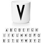 Weiße Design Letters Kaffeetassen 250 ml aus Porzellan mikrowellengeeignet 