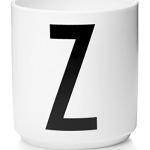 Weiße Design Letters Kaffeetassen 250 ml aus Porzellan mikrowellengeeignet 