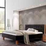 Anthrazitfarbene Moderne Topdesign Rechteckige Kingsize Betten aus Stoff 160x200 