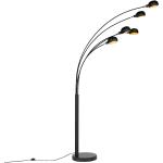 Reduzierte Schwarze Moderne Qazqa Sixties Design-Bogenlampen aus Stein E14 