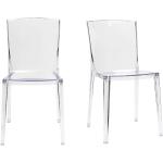 Reduzierte Moderne Miliboo Transparente Stühle aus Kunststoff 2-teilig 