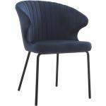 Reduzierte Marineblaue Moderne Miliboo Designer Stühle aus Stoff 
