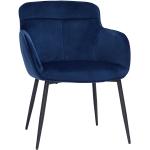 Reduzierte Dunkelblaue Moderne Miliboo Designer Stühle aus Stoff gepolstert 