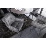 Reduzierte Dunkelgraue Industrial Riess Ambiente Designer Stühle pulverbeschichtet aus Stoff mit Armlehne Breite 50-100cm, Höhe 50-100cm, Tiefe 50-100cm 