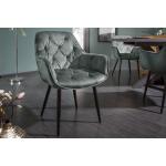 Reduzierte Grüne Moderne Riess Ambiente Designer Stühle aus Samt mit Armlehne Breite 50-100cm, Höhe 50-100cm, Tiefe 50-100cm 