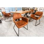 Reduzierte Braune Moderne Riess Ambiente Organische Designer Stühle aus Microfaser mit Armlehne Breite 50-100cm, Höhe 50-100cm, Tiefe 50-100cm 