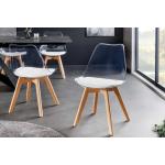 Weiße Moderne Riess Ambiente Transparente Stühle aus Kunststoff gepolstert Breite 0-50cm, Höhe 50-100cm, Tiefe 50-100cm 