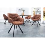 Reduzierte Braune Retro Riess Ambiente Designer Stühle aus Massivholz mit Armlehne Breite 50-100cm, Höhe 50-100cm, Tiefe 50-100cm 