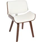 Reduzierte Weiße Retro Miliboo Designer Stühle aus Nussbaum 