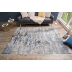 Reduzierte Blaue Abstrakte Riess Ambiente Organische Design-Teppiche aus Wolle 