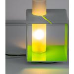 Grüne Rechteckige Designer Tischlampen satiniert aus Metall dimmbar G9 