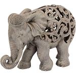 Reduzierte Asiatische Design Toscano Elefanten Figuren aus Stein 