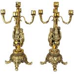 Goldene Antike 51 cm Design Toscano Kerzenständer & Kerzenhalter aus Kunstharz 