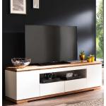 Weiße Moderne Topdesign TV-Lowboards & Fernsehtische Lackierte aus Massivholz mit Schublade Breite 200-250cm, Höhe 50-100cm, Tiefe 0-50cm 