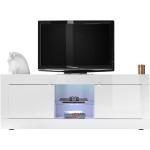 Reduzierte Weiße Miliboo TV-Lowboards & Fernsehtische lackiert aus Kunststoff 