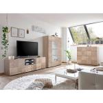 Hellbraune Moderne Homedreams Wohnzimmermöbel aus Eiche Breite 100-150cm, Höhe 150-200cm, Tiefe 0-50cm 