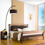 Hellbraune Moderne Violata Furniture Rechteckige Massivholzbetten aus Massivholz 160x200 
