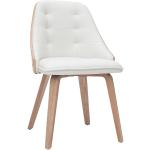 Reduzierte Weiße Moderne Miliboo Designer Stühle aus Massivholz gepolstert 