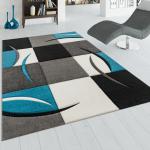 Graue Karo Moderne Paco Home Design-Teppiche aus Polypropylen 