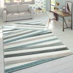 Reduzierte Pastellblaue Paco Home Design-Teppiche aus Textil 