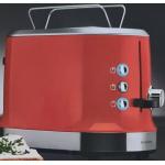 Rote Retro Silvercrest Toaster aus Edelstahl 