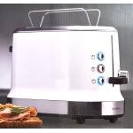 Weiße Retro Silvercrest Toaster aus Edelstahl 