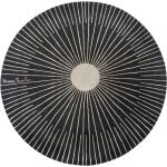 Schwarze Runde Runde Teppiche aus Textil 