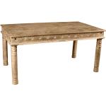 Braune Vintage Möbel Exclusive Rechteckige Esstische Massivholz lackiert aus Massivholz Breite 100-150cm, Höhe 50-100cm, Tiefe 50-100cm 